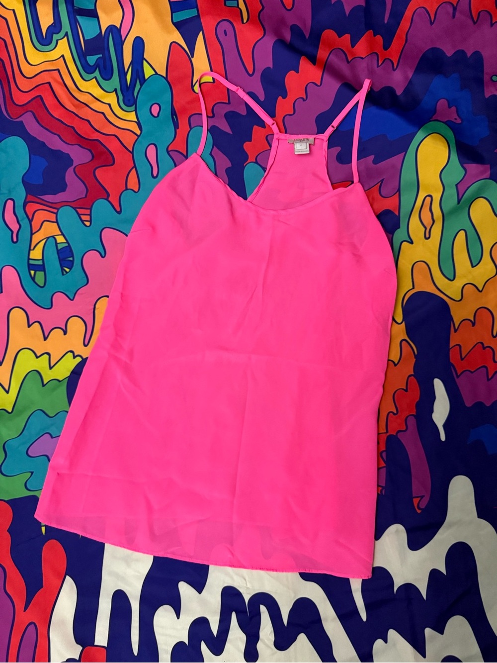 J. Crew Bright Neon Pink Spaghetti-Strap Camisole